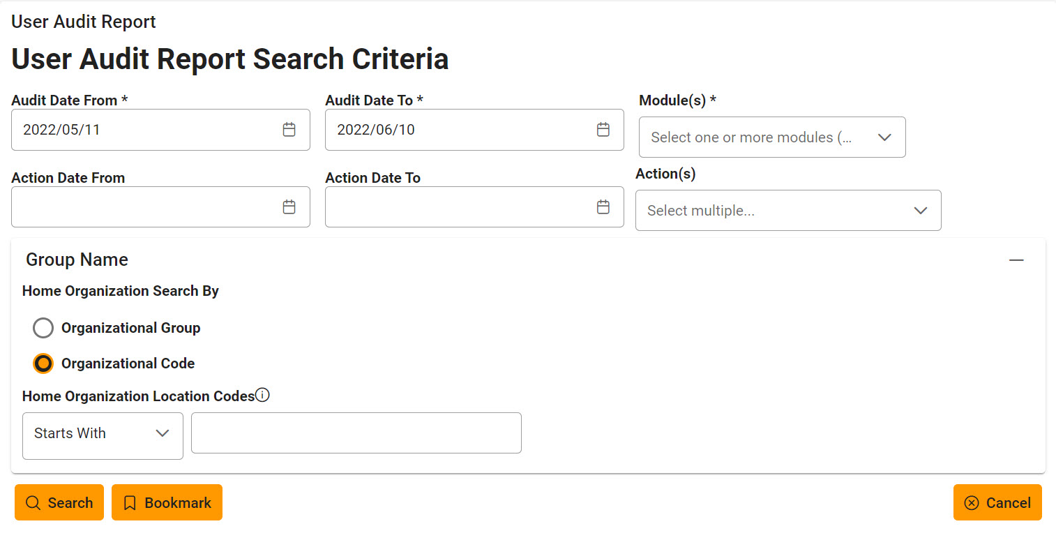 The image provides a preview of the User Audit Report Date Fields Overview.